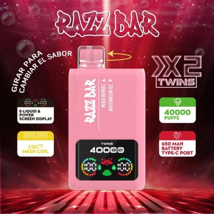 RAZZ BAR 40K Doble Sabor